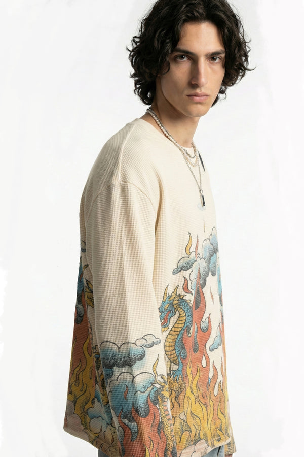 Duo Dragon White Waffle Tee