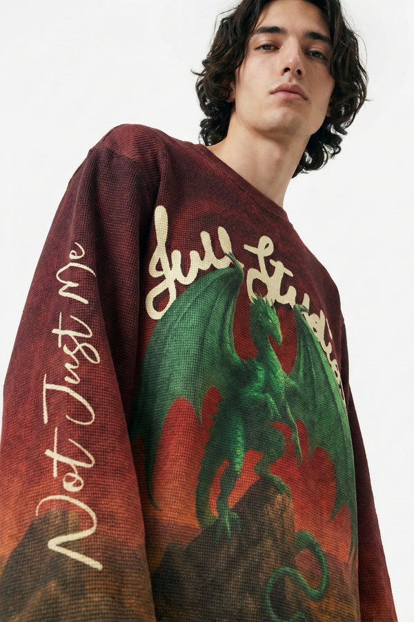 Emerald Green Dragon Waffle Tee