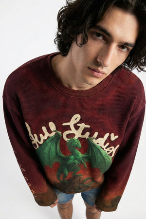 Emerald Green Dragon Waffle Tee — view 9