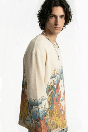 Duo Dragon White Waffle Tee — view 4