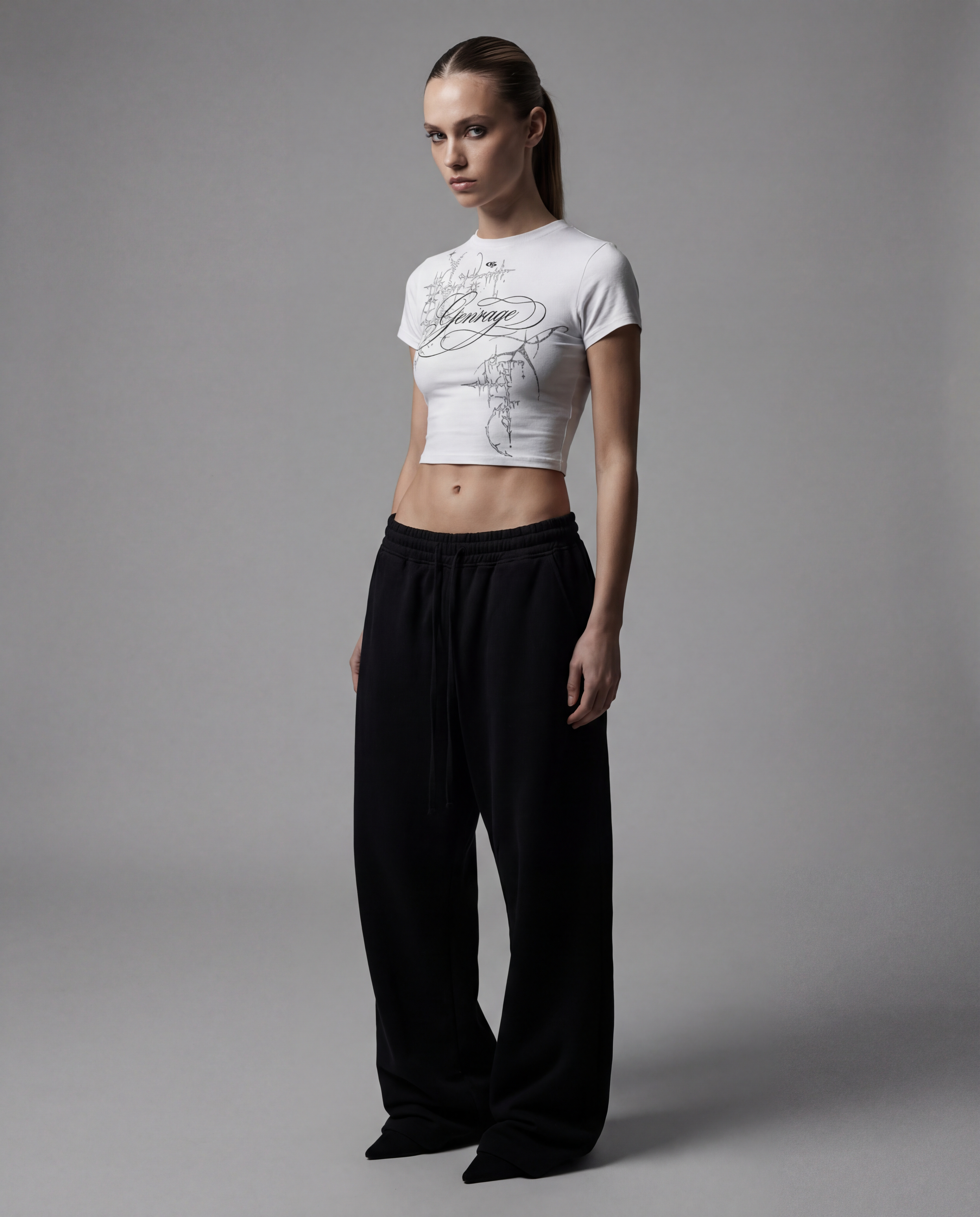 Cursive Half Sleeve Tee
