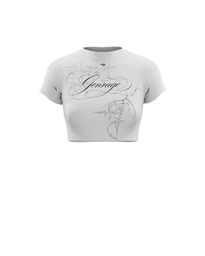 Cursive Half Sleeve Tee — view 1
