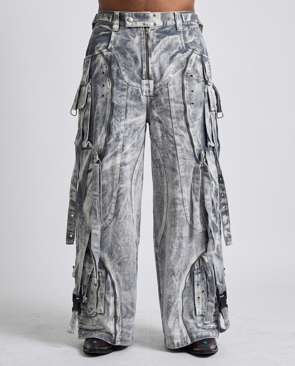 Ice Silver Metal Denim