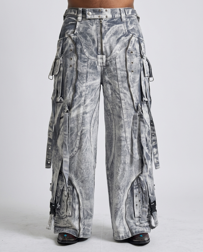 Ice Silver Metal Denim