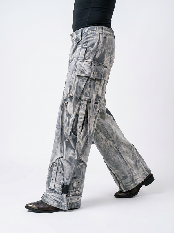 Ice Silver Metal Denim