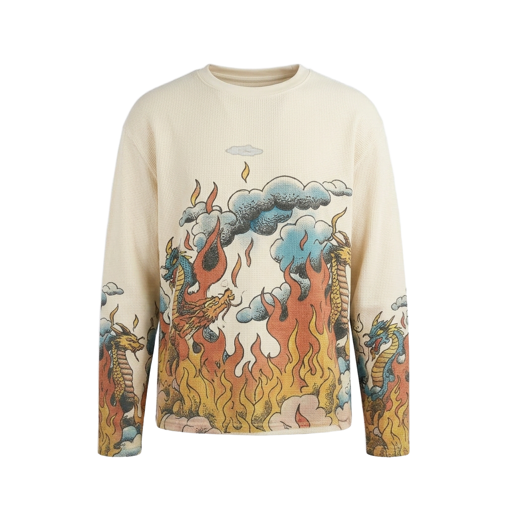 Duo Dragon White Waffle Tee