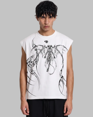 Noctra White Vest — view 2